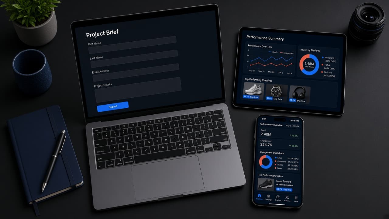 Methodevo method: diagnose, build, launch, improve, and transfer, with performance steering.