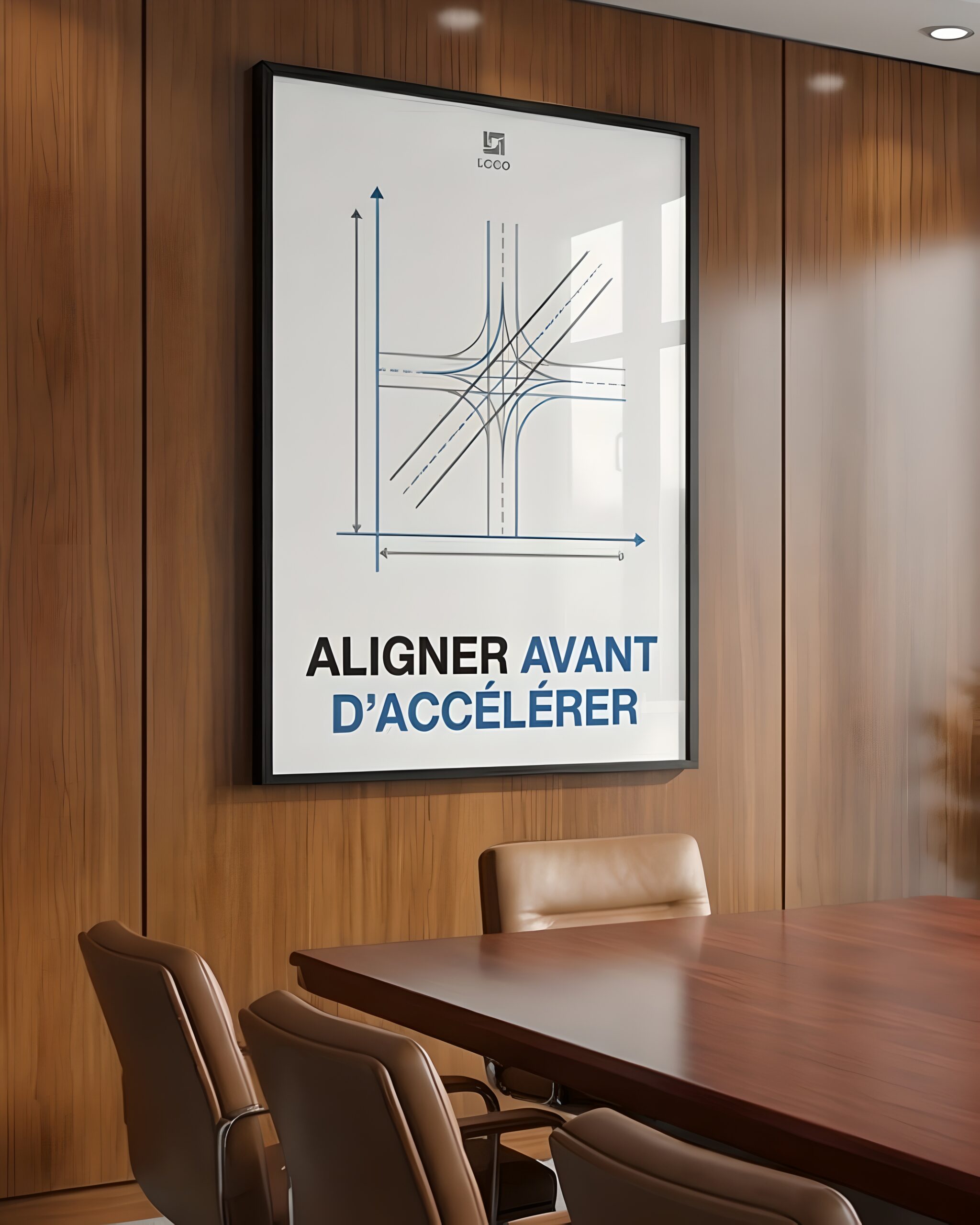 Poster premium encadré « ALIGNER AVANT D’ACCÉLÉRER »